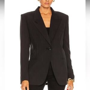 Smythe Blazer Women’s Small Black One Button Single Breasted Jacket 90’s Style
